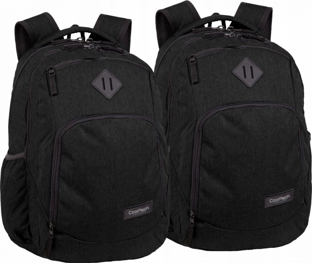 Mestskej a Školské Batohy CoolPack čierne, Kolekcia Snow - 2 kusy